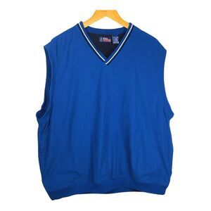 PGA Mens Blue XL Golf Tour Vest V Neck Official Athletic Performance